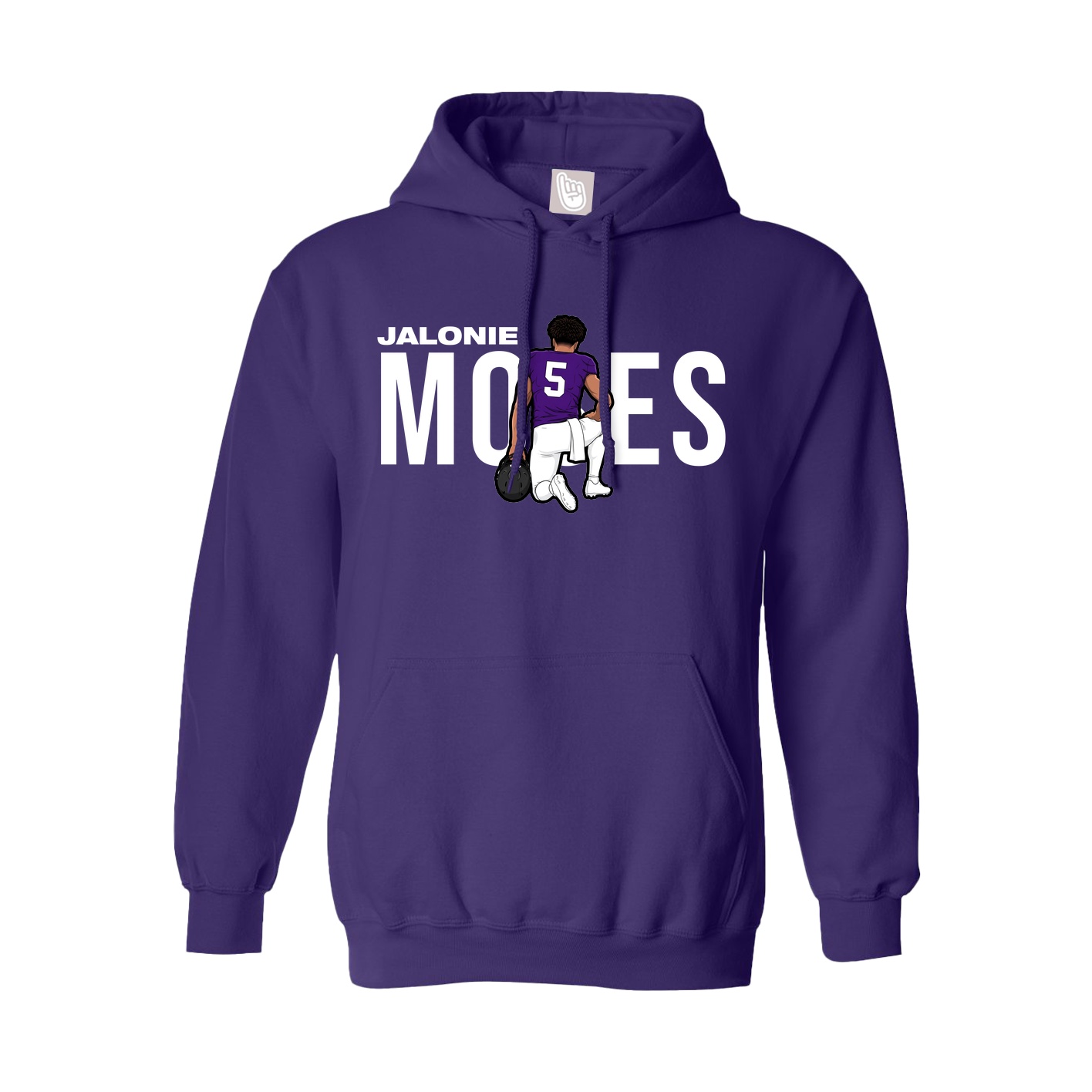 Youth Hoodie — Player Name in Purple