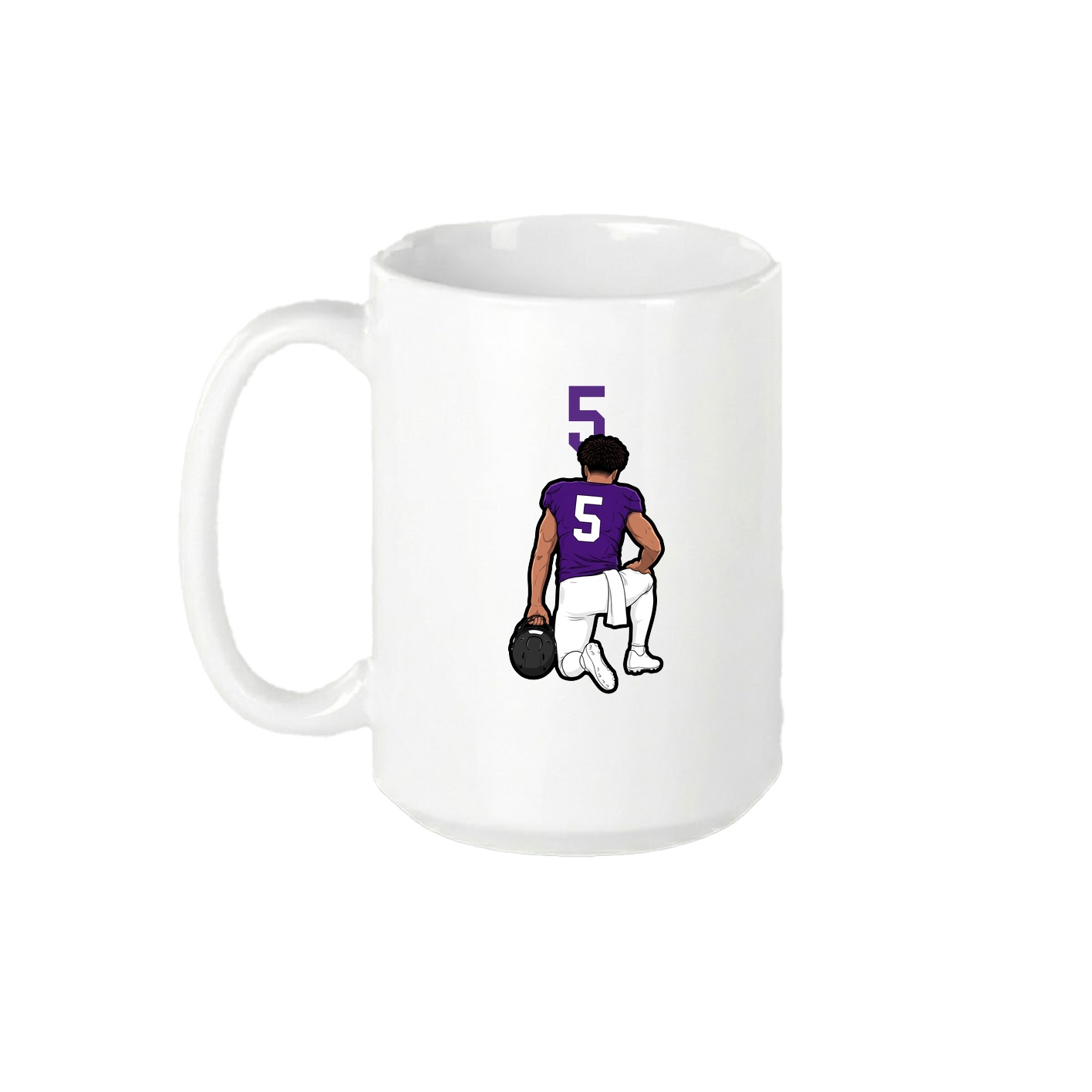 15oz Coffee Mug — Number Top in White