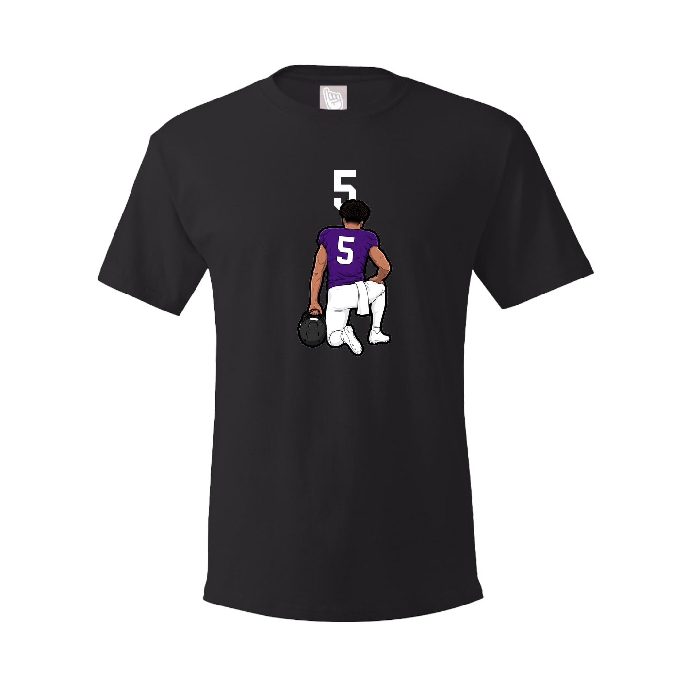 Youth Tee — Number Top in Black