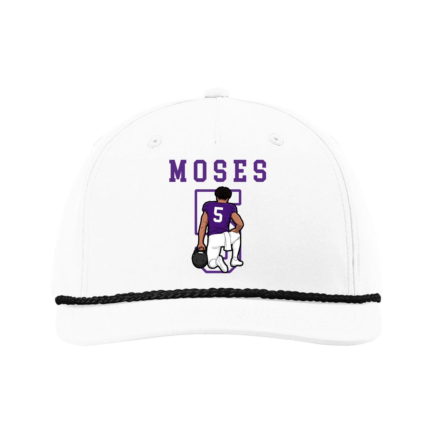 Five-Panel Classic Rope Cap — Shirsey in White