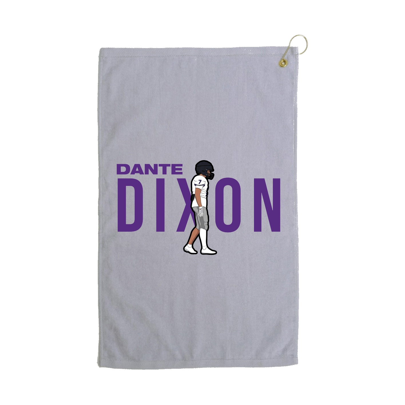 Golf Towel — Player Name in Grey