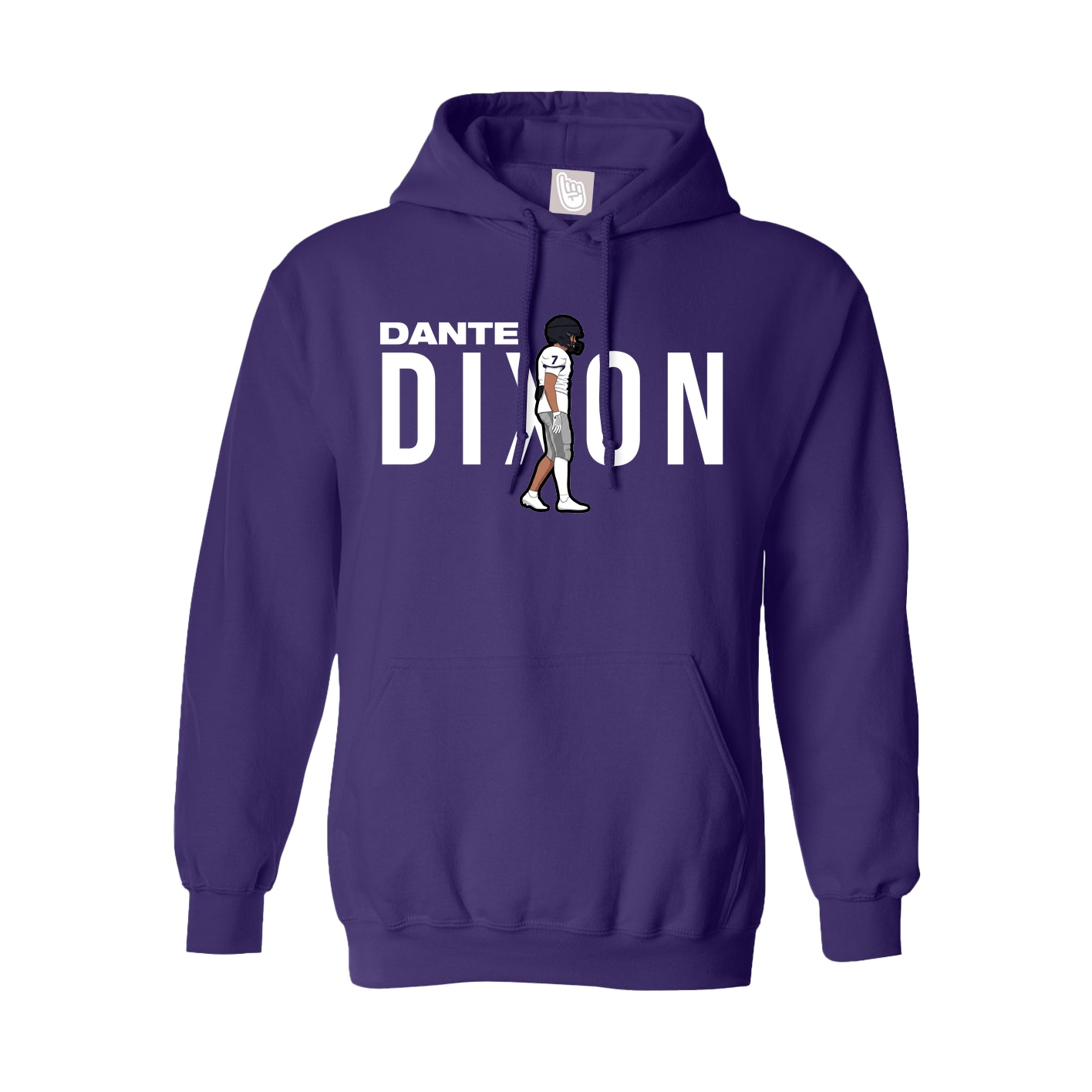 Youth Hoodie — Player Name in Purple