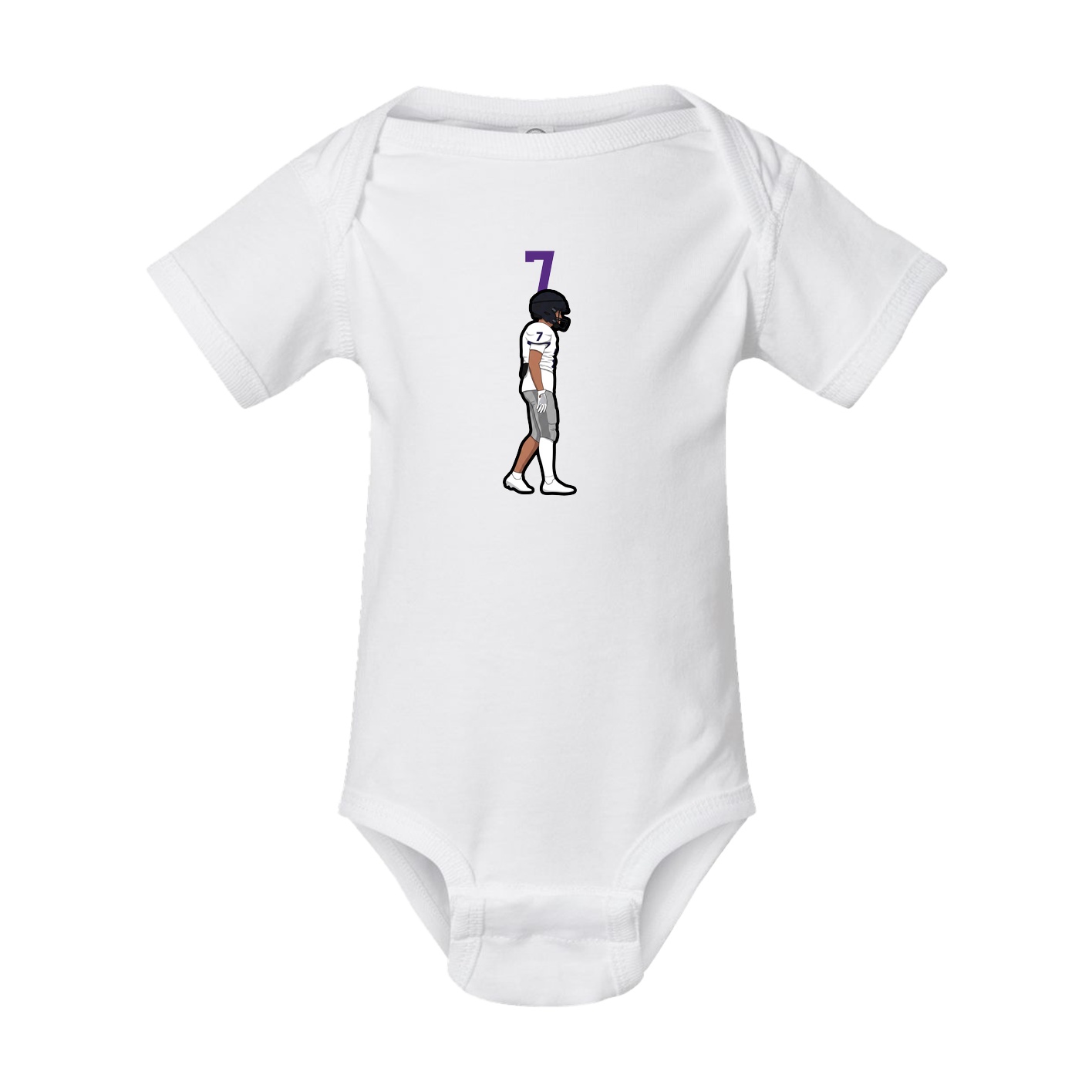 Baby Onesie — Number Top in White