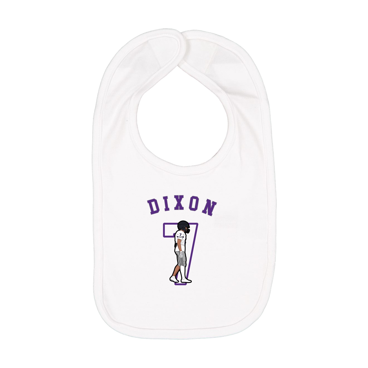 Infant Bib — Shirsey Arch in White