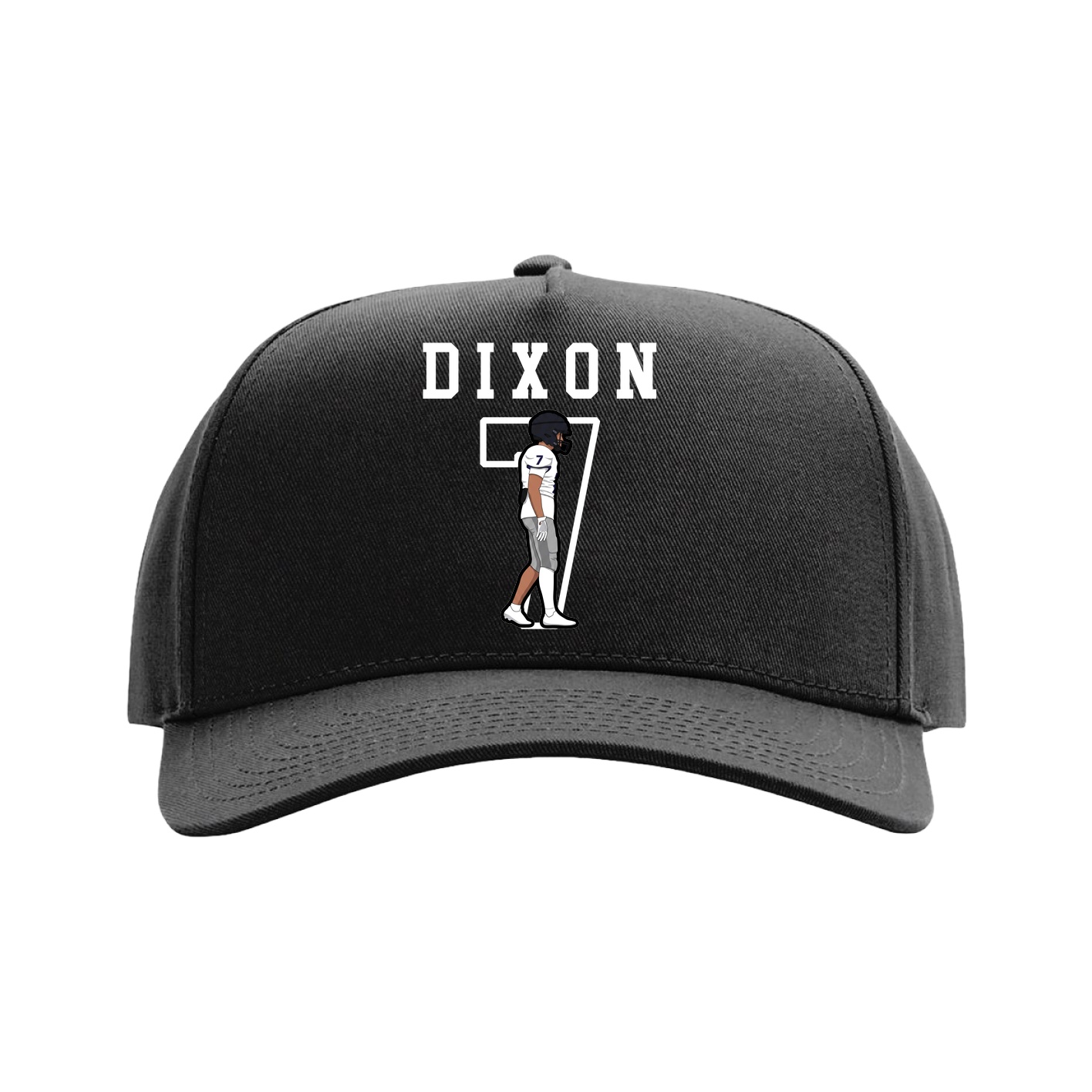 Full Fabric Five-Panel Champ Cap — Shirsey in Black