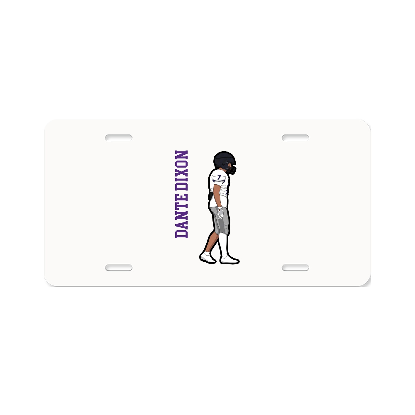 License Plate — Name Vertical in Classic