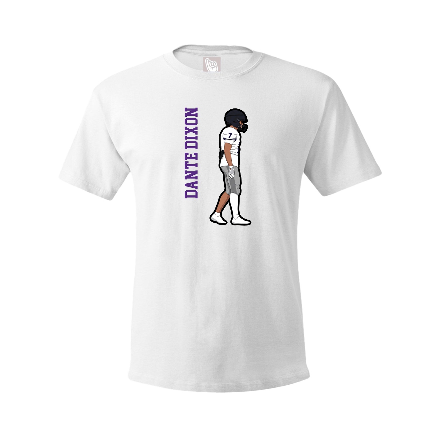 Youth Tee — Name Vertical in White