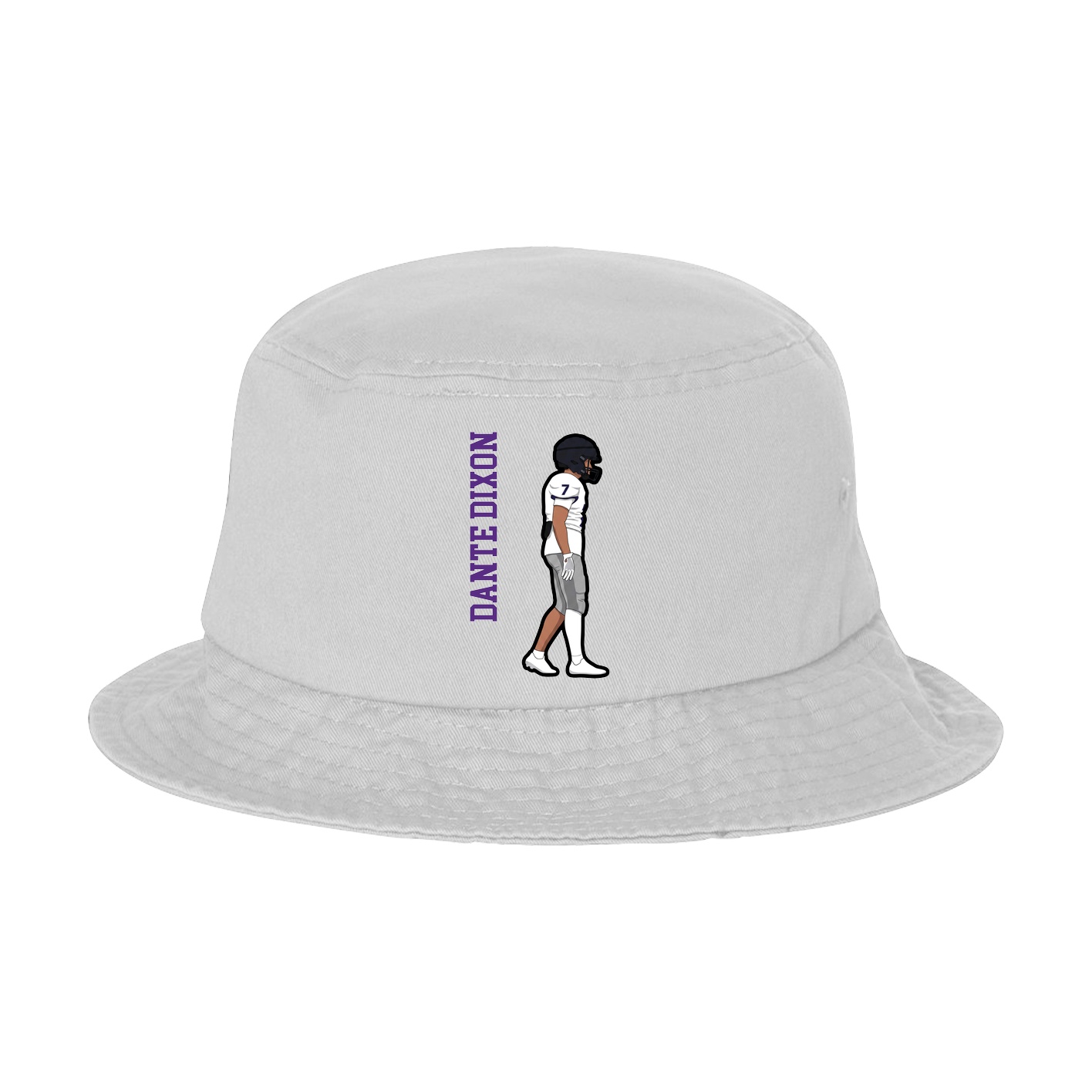 Bucket Cap — Name Vertical in White