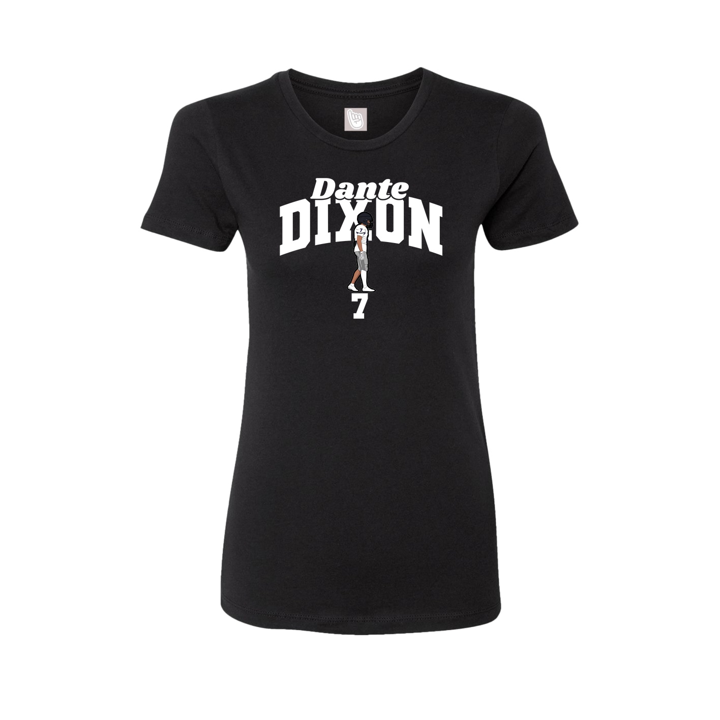 Fitted Women's Tee — Signature Arch in Black