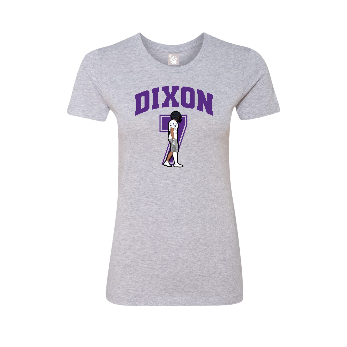 Fitted Women's Tee — Number in Grey