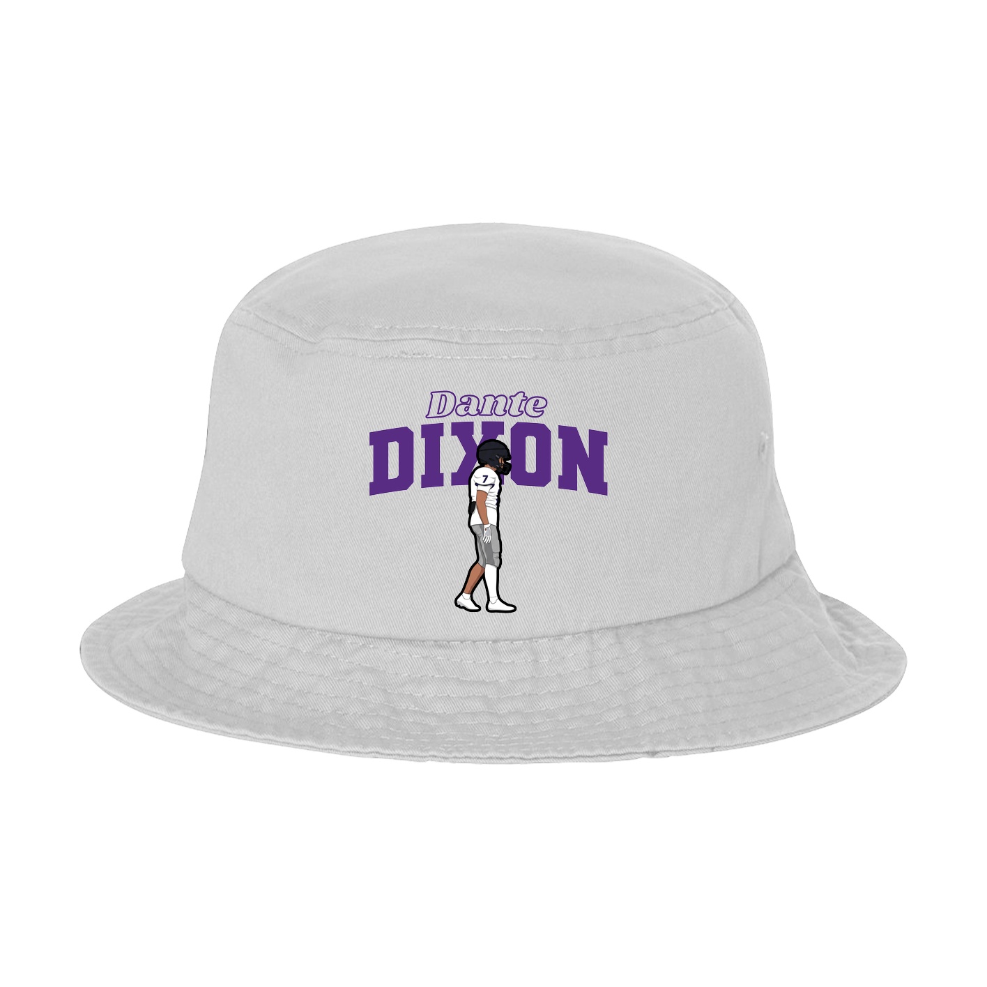Bucket Cap — Name Arch in White