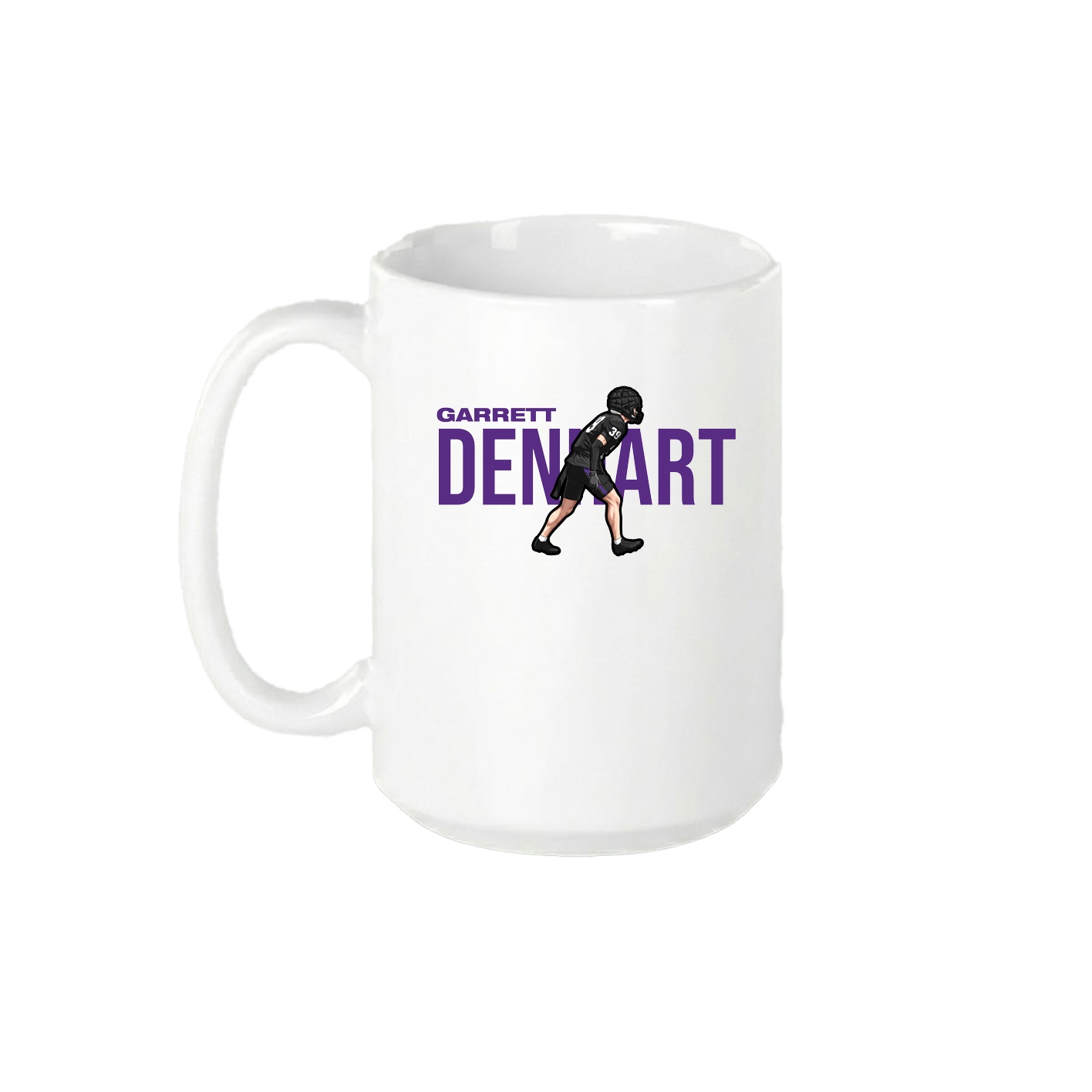 15oz Coffee Mug — Player Name in White