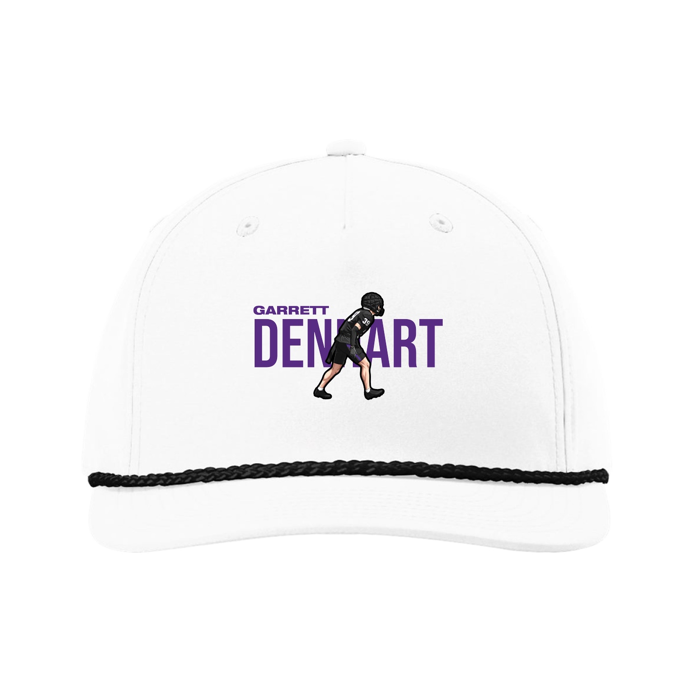 Five-Panel Classic Rope Cap — Player Name in White