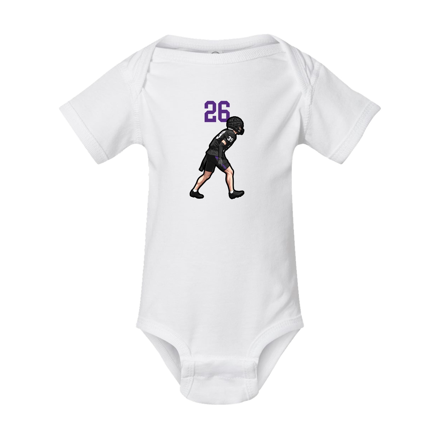 Baby Onesie — Number Top in White