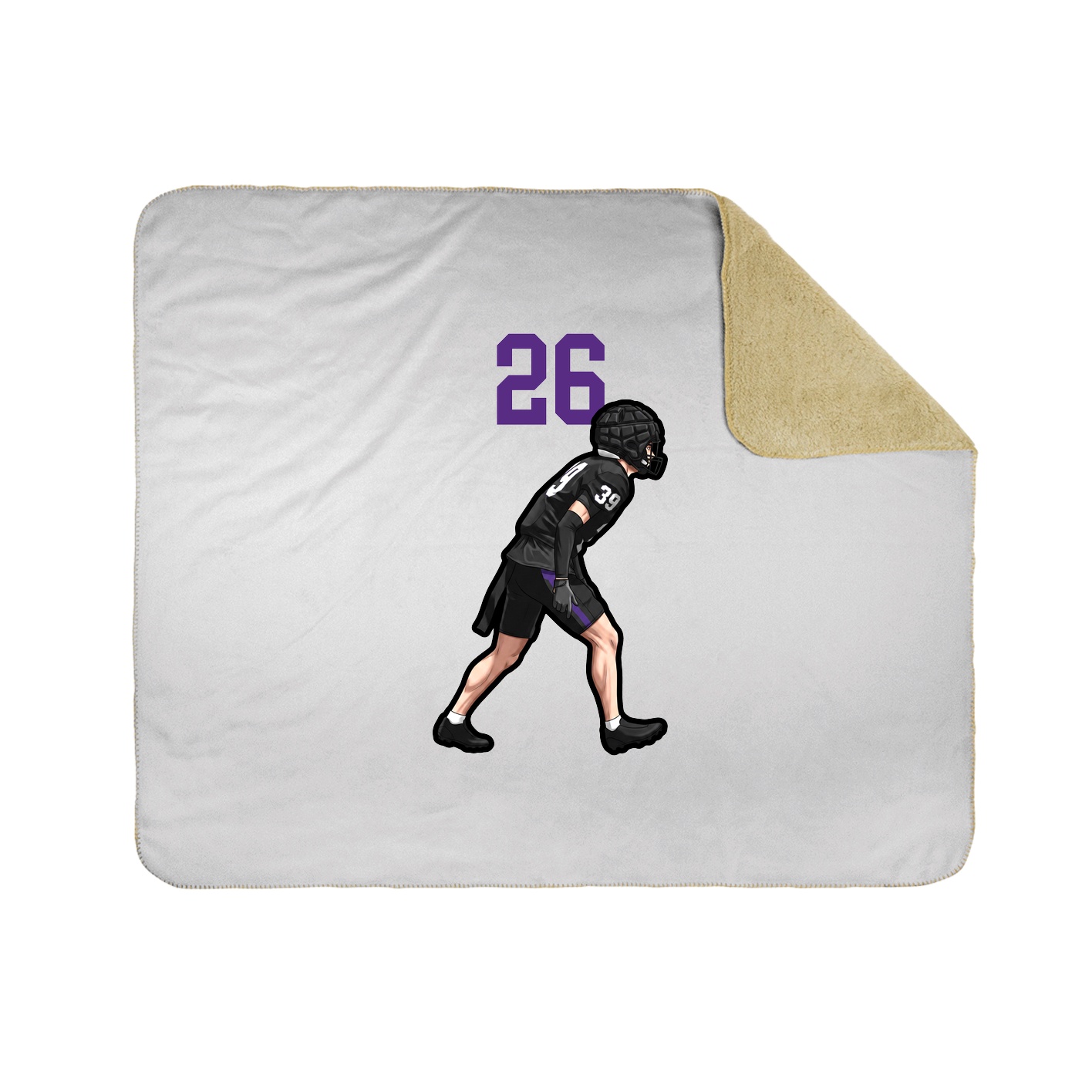 Throw Blanket — Number Top in White