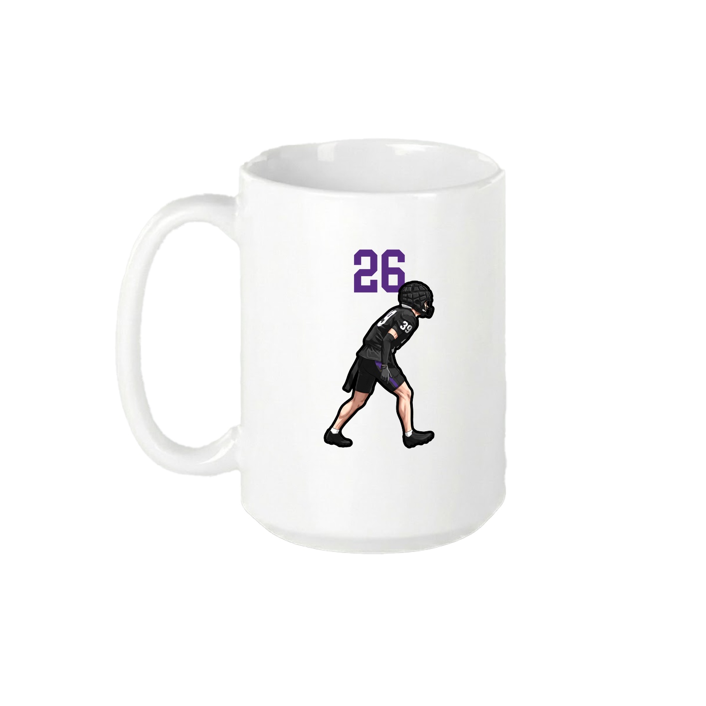 15oz Coffee Mug — Number Top in White