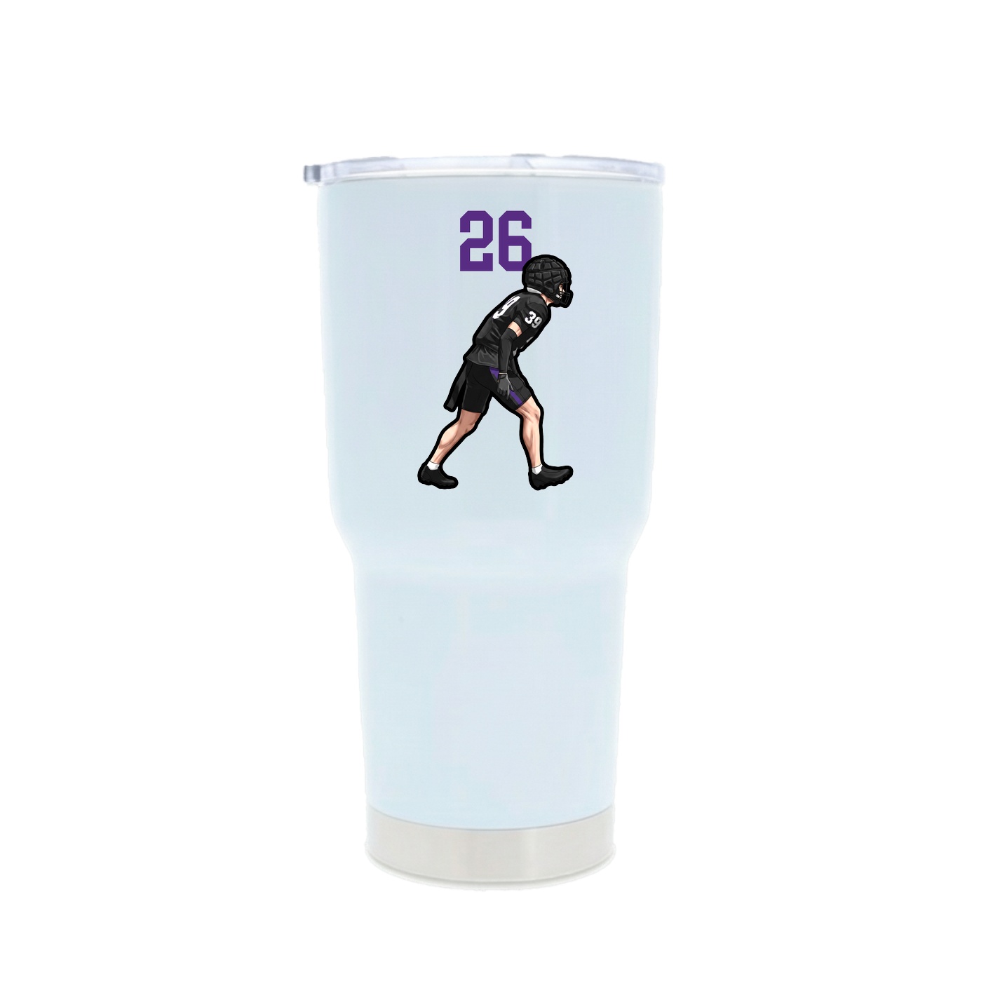 30oz Stainless Steel Tumbler — Number Top in White