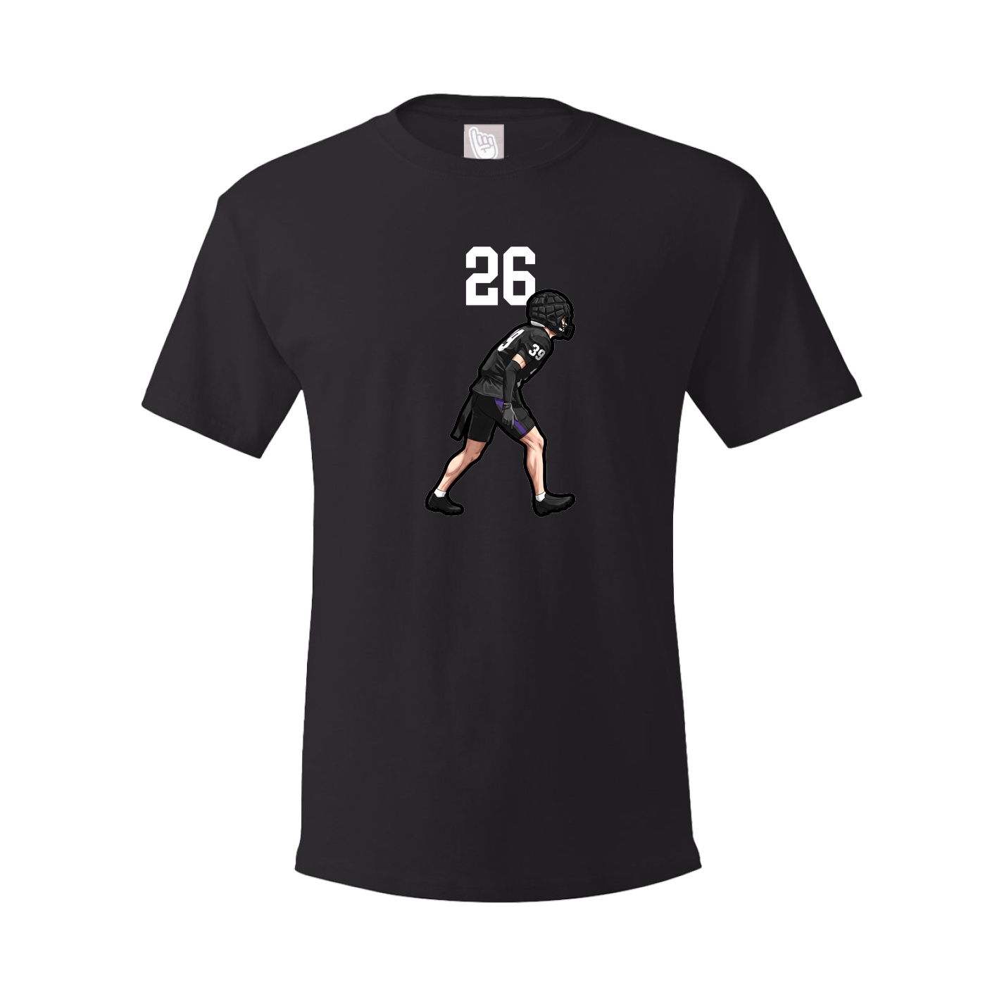 Youth Tee — Number Top in Black