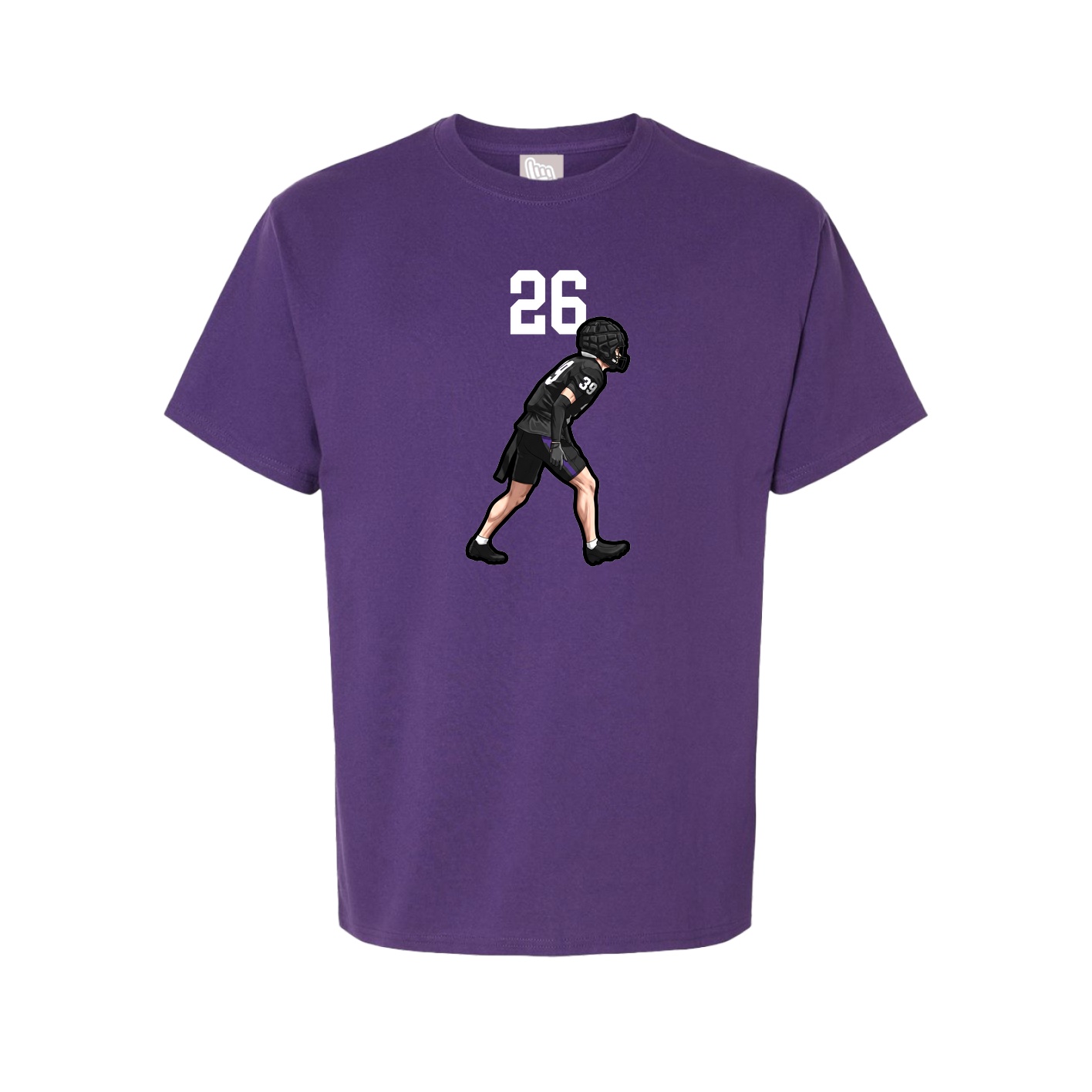 Youth Tee — Number Top in Purple