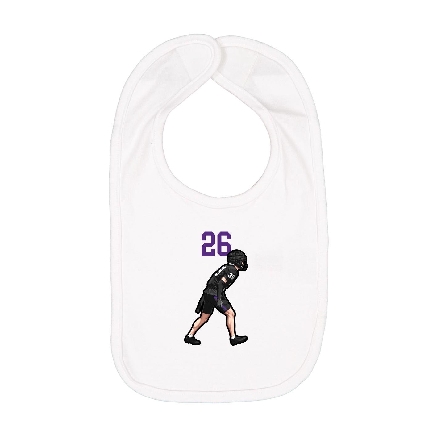 Infant Bib — Number Top in White