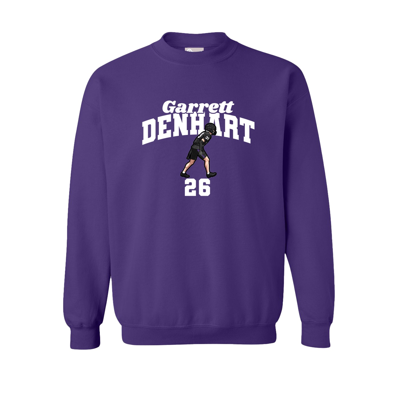 Fleece Crew — Signature Arch in Purple