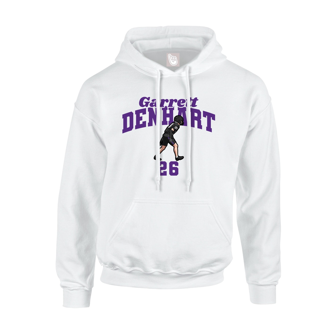 Youth Hoodie — Signature Arch in White