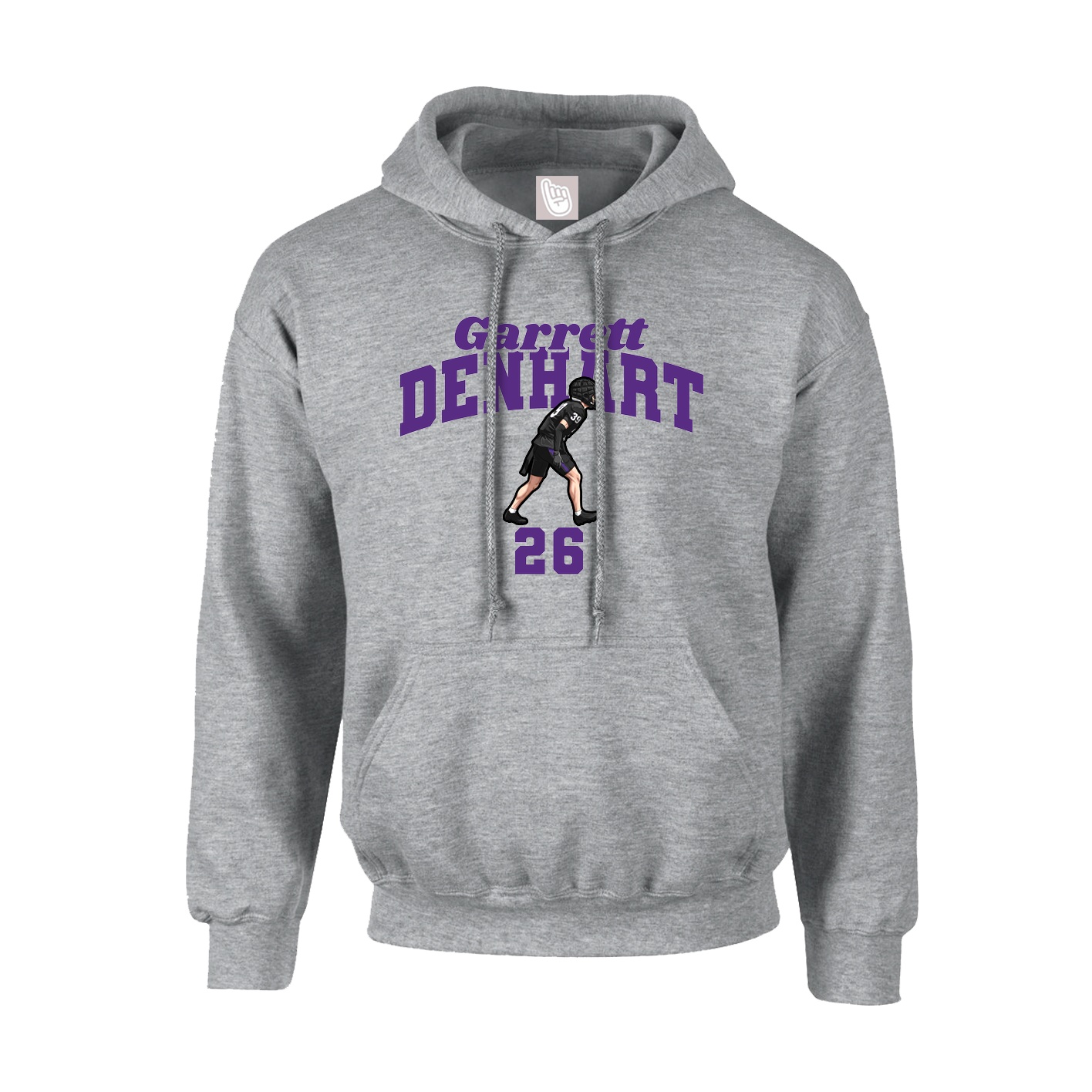 Youth Hoodie — Signature Arch in Grey