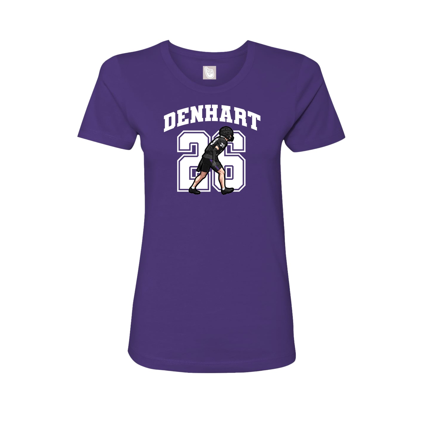 Fitted Women's Tee — Number in Purple