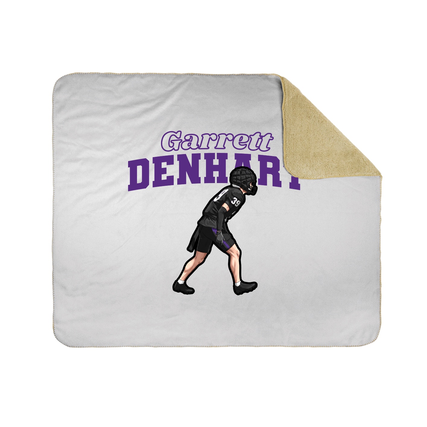 Throw Blanket — Name Arch in White