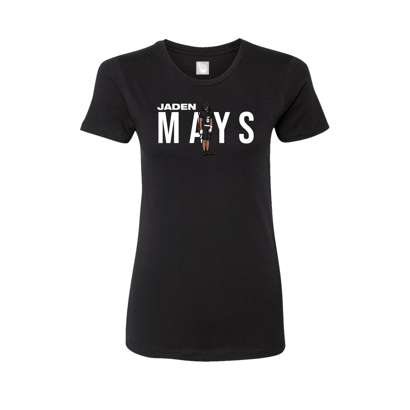 Fitted Women's Tee — Player Name in Black