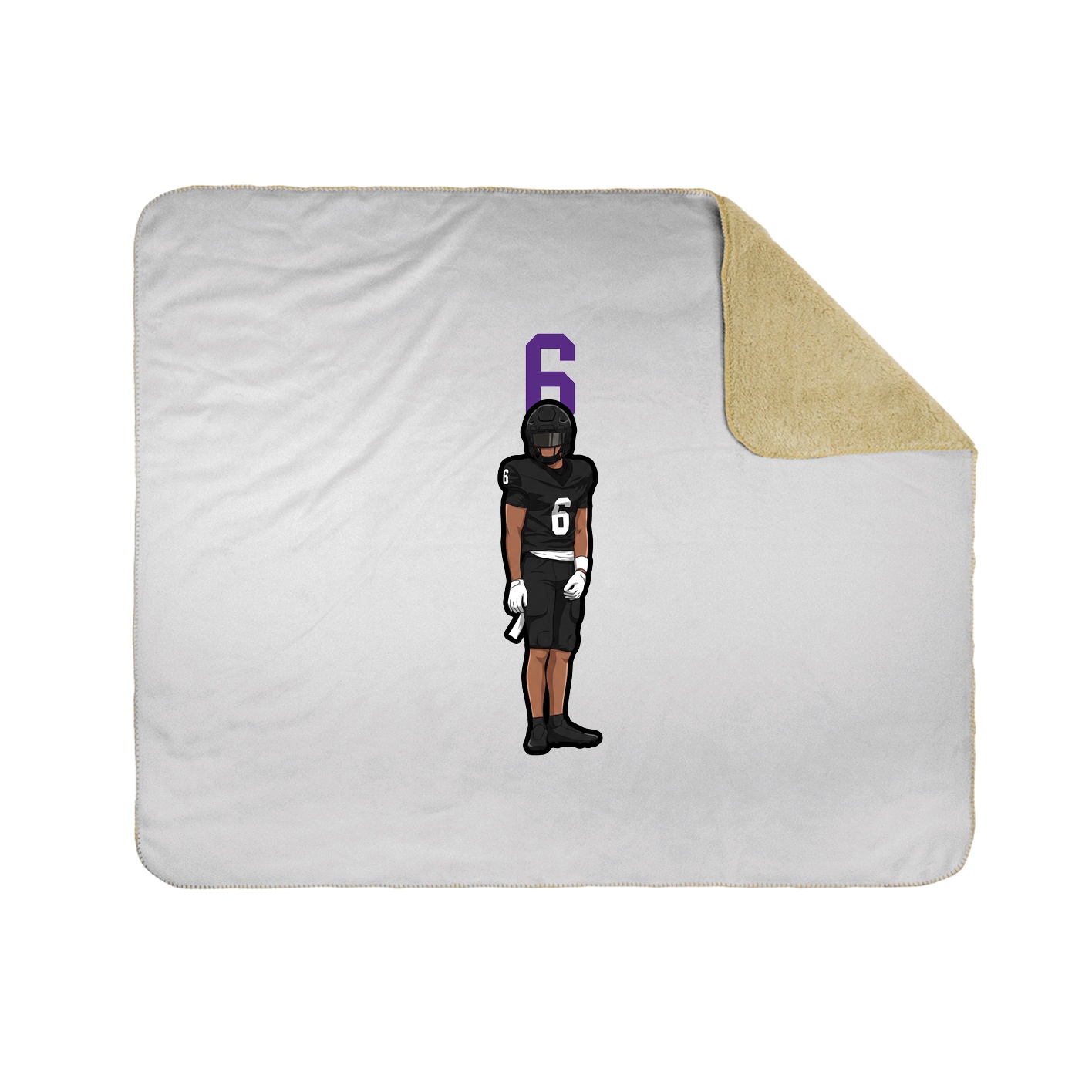 Throw Blanket — Number Top in White