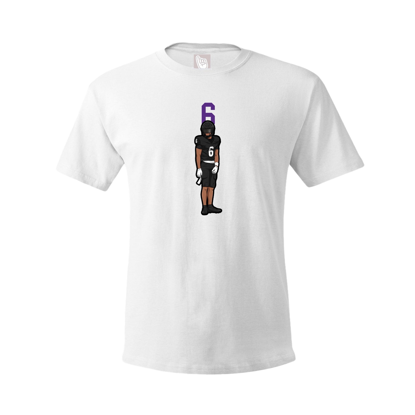 Youth Tee — Number Top in White
