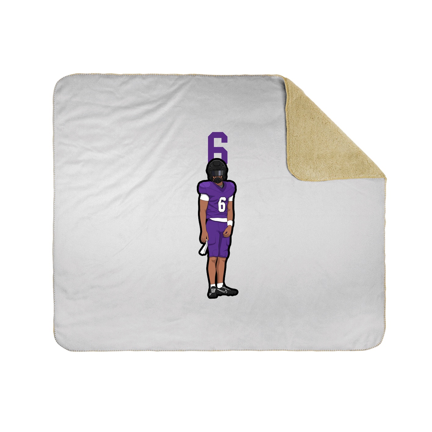 Throw Blanket — Number Top in White