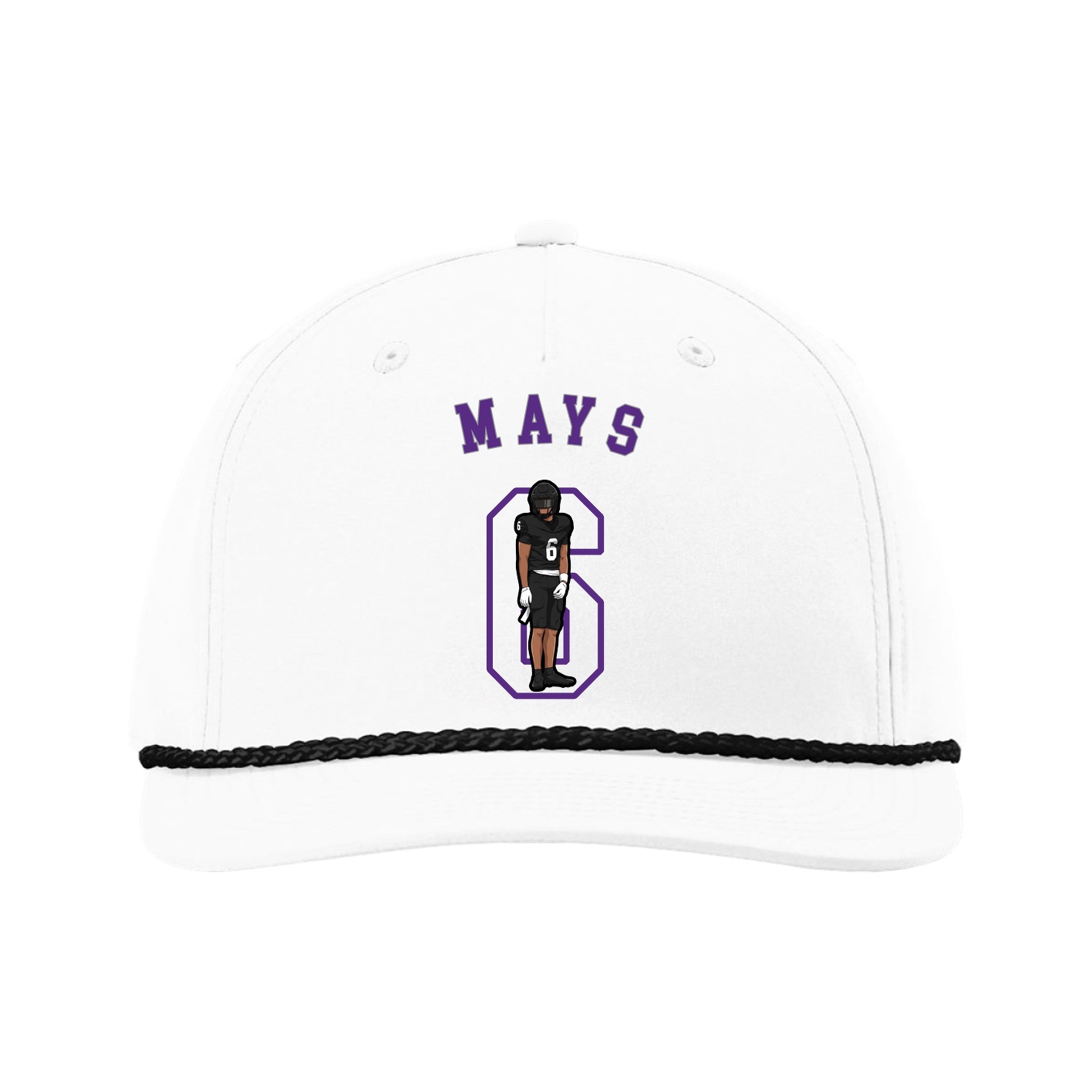 Five-Panel Classic Rope Cap — Shirsey Arch in White