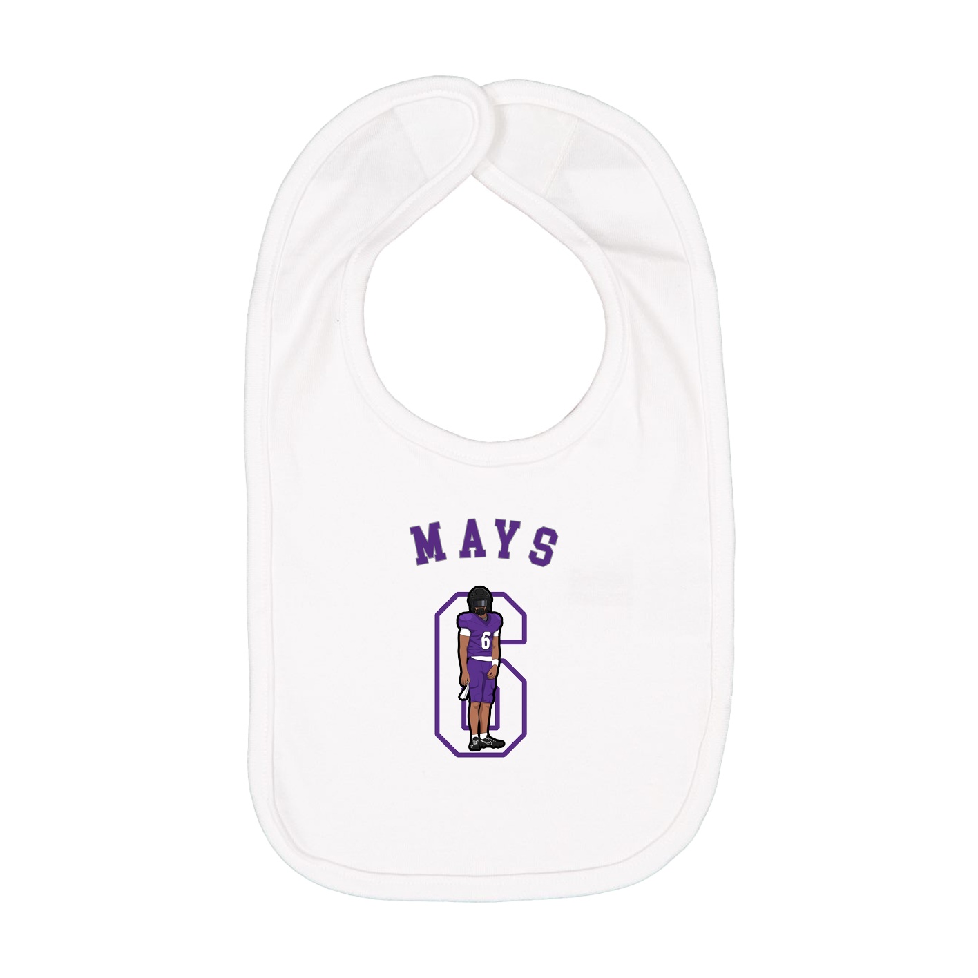 Infant Bib — Shirsey Arch in White