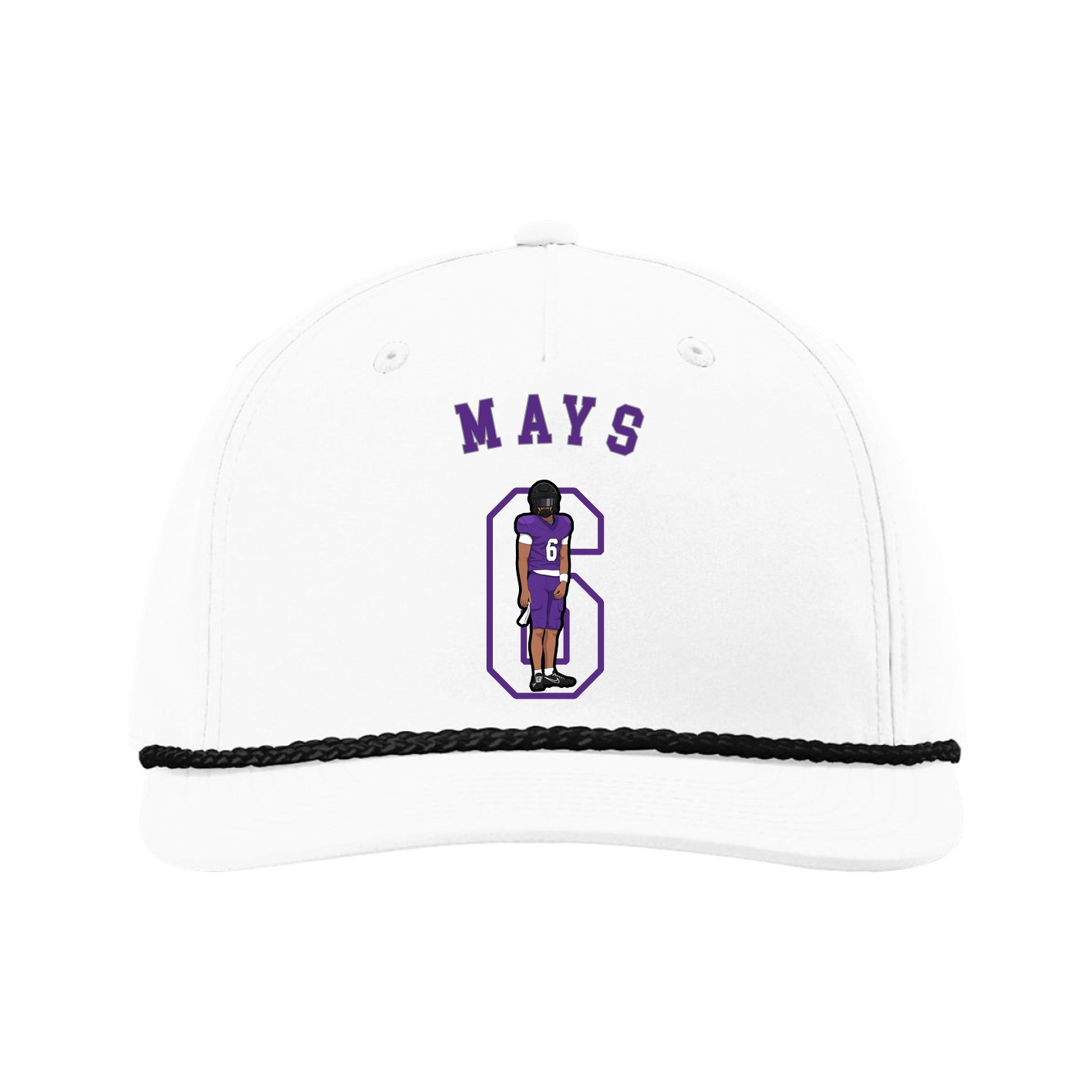 Five-Panel Classic Rope Cap — Shirsey Arch in White