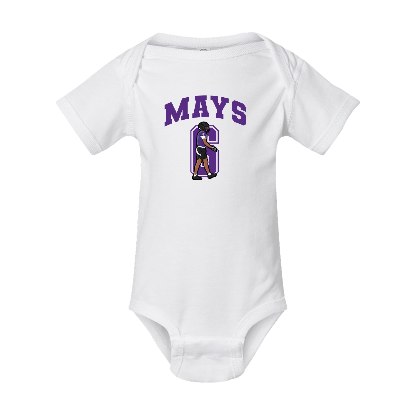 Baby Onesie — Number in White