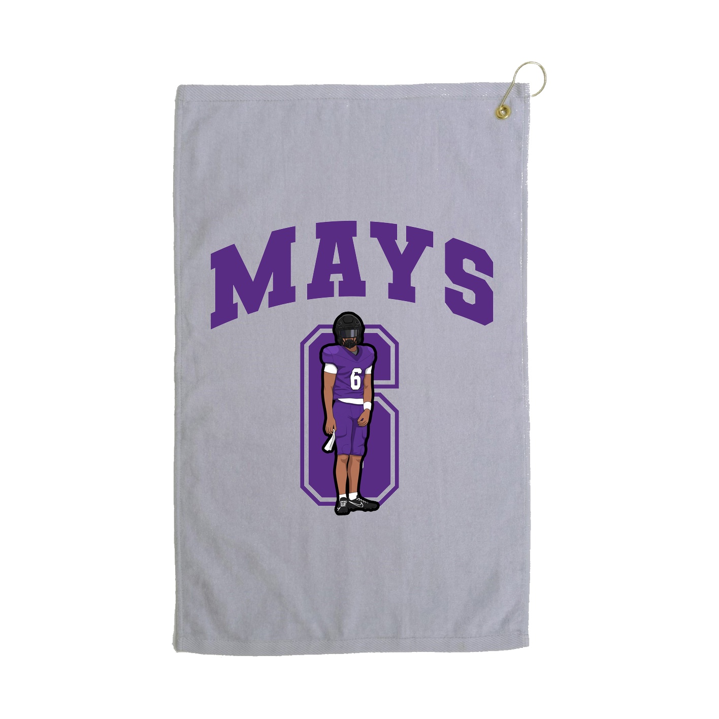 Golf Towel — Number in Grey