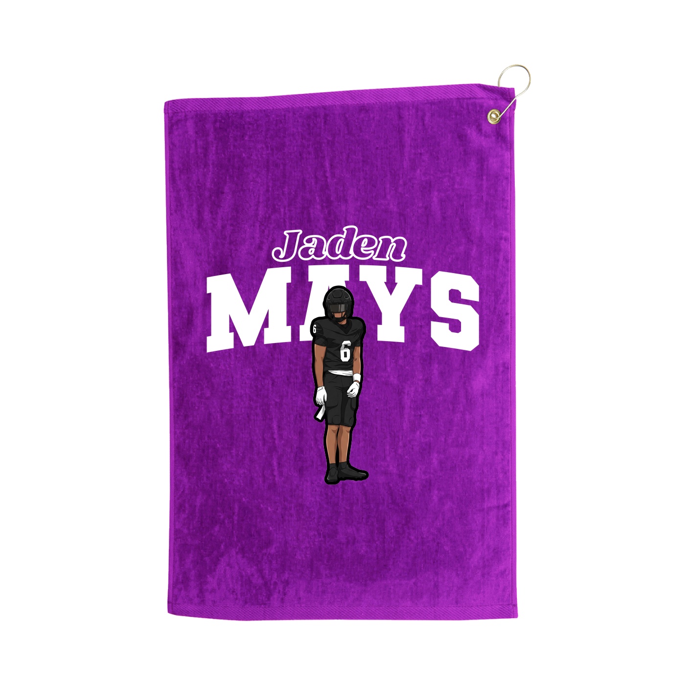 Golf Towel — Name Arch in Purple
