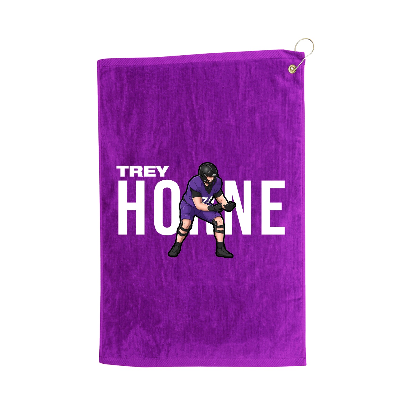 Golf Towel — Player Name in Purple
