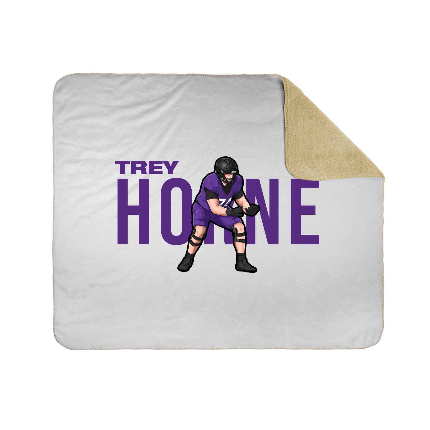Throw Blanket — Player Name in White