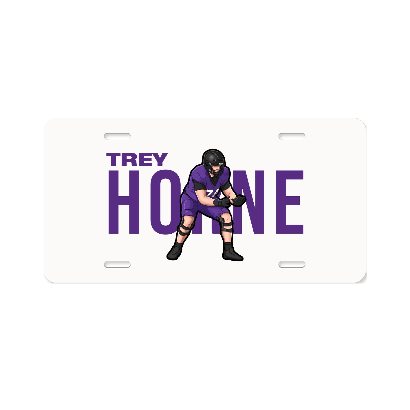 License Plate — Player Name in Classic