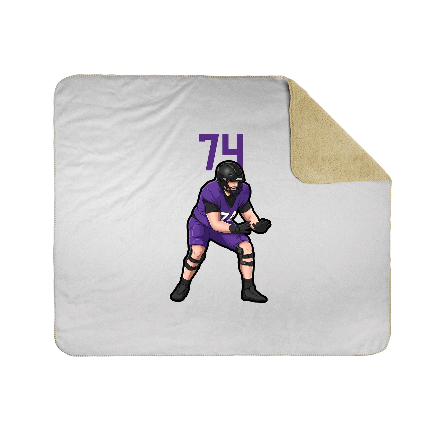 Throw Blanket — Number Top in White