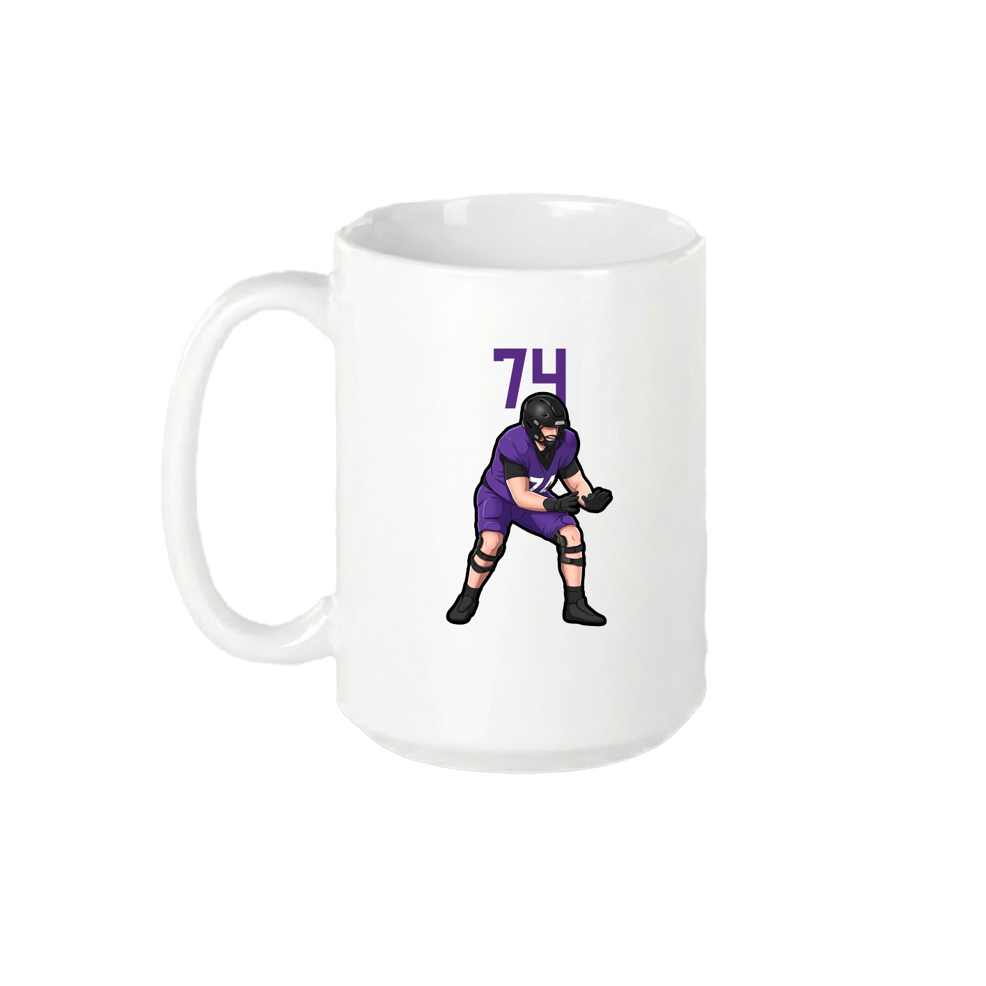 15oz Coffee Mug — Number Top in White