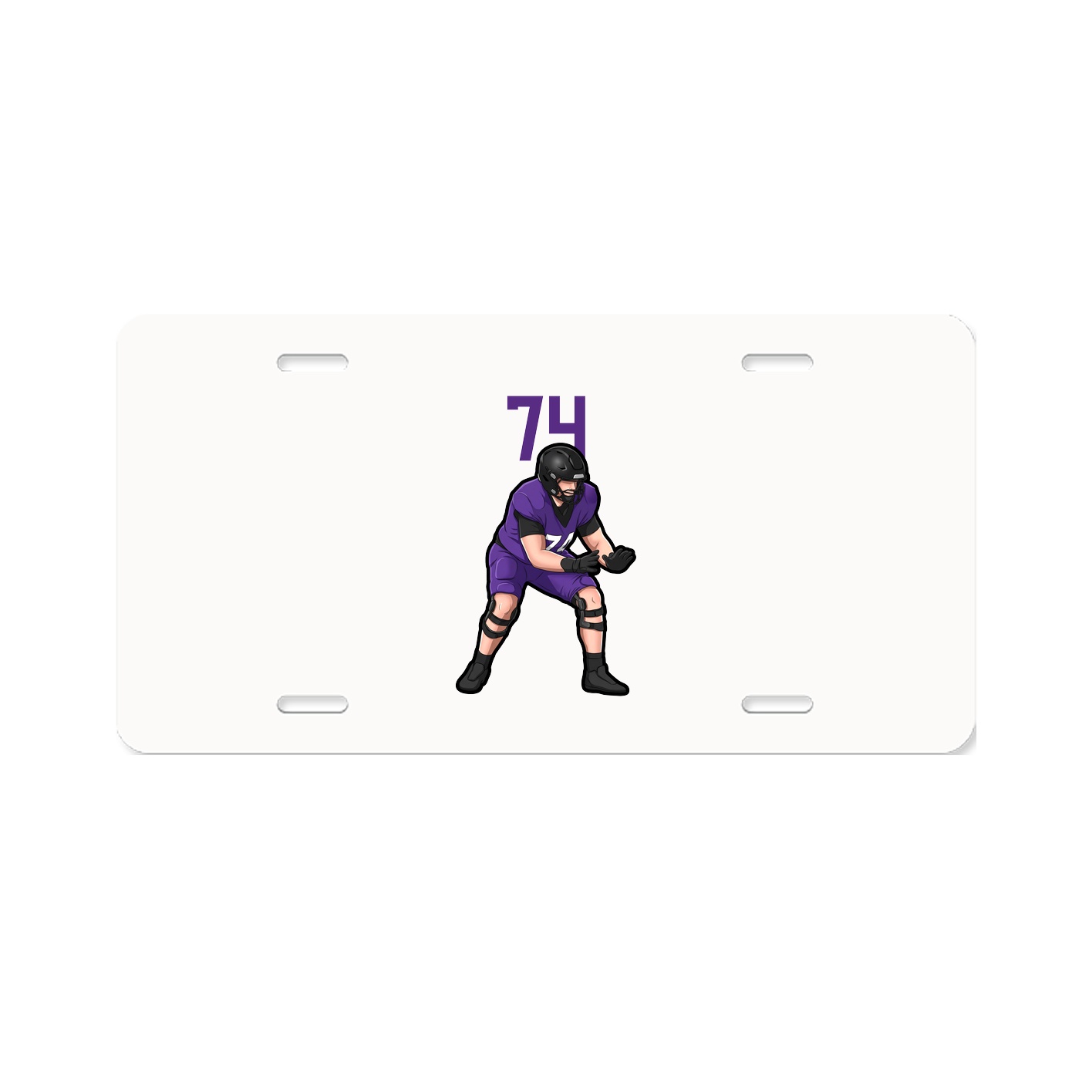 License Plate — Number Top in Classic