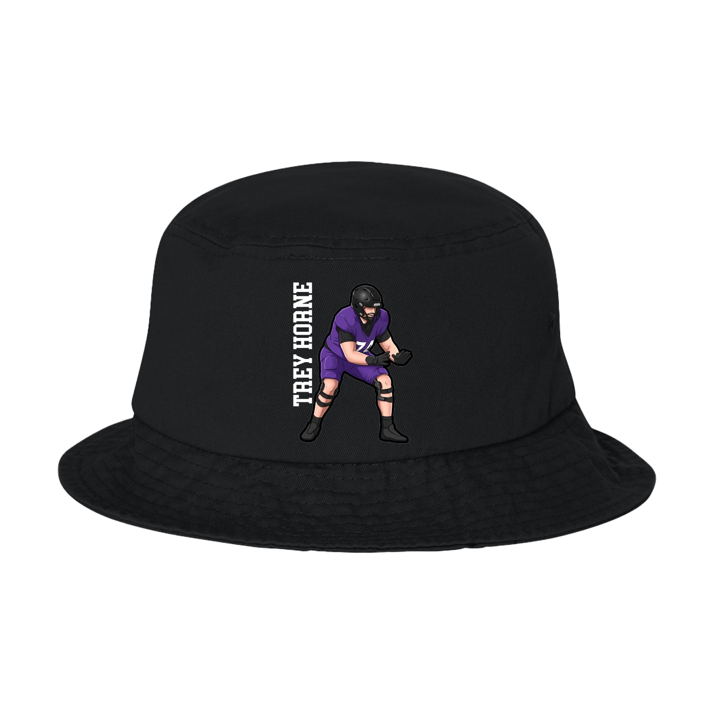 Bucket Cap — Name Vertical in Black