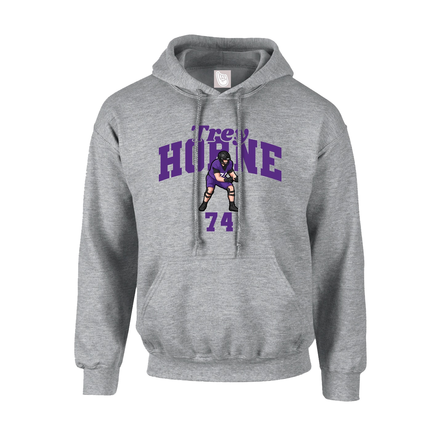Youth Hoodie — Signature Arch in Grey