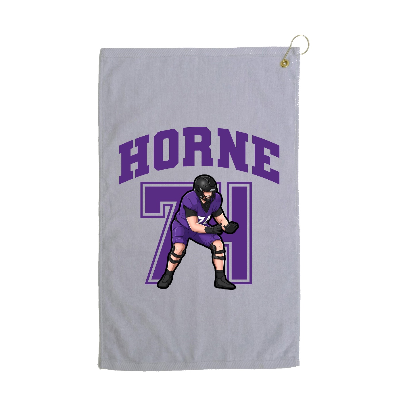 Golf Towel — Number in Grey