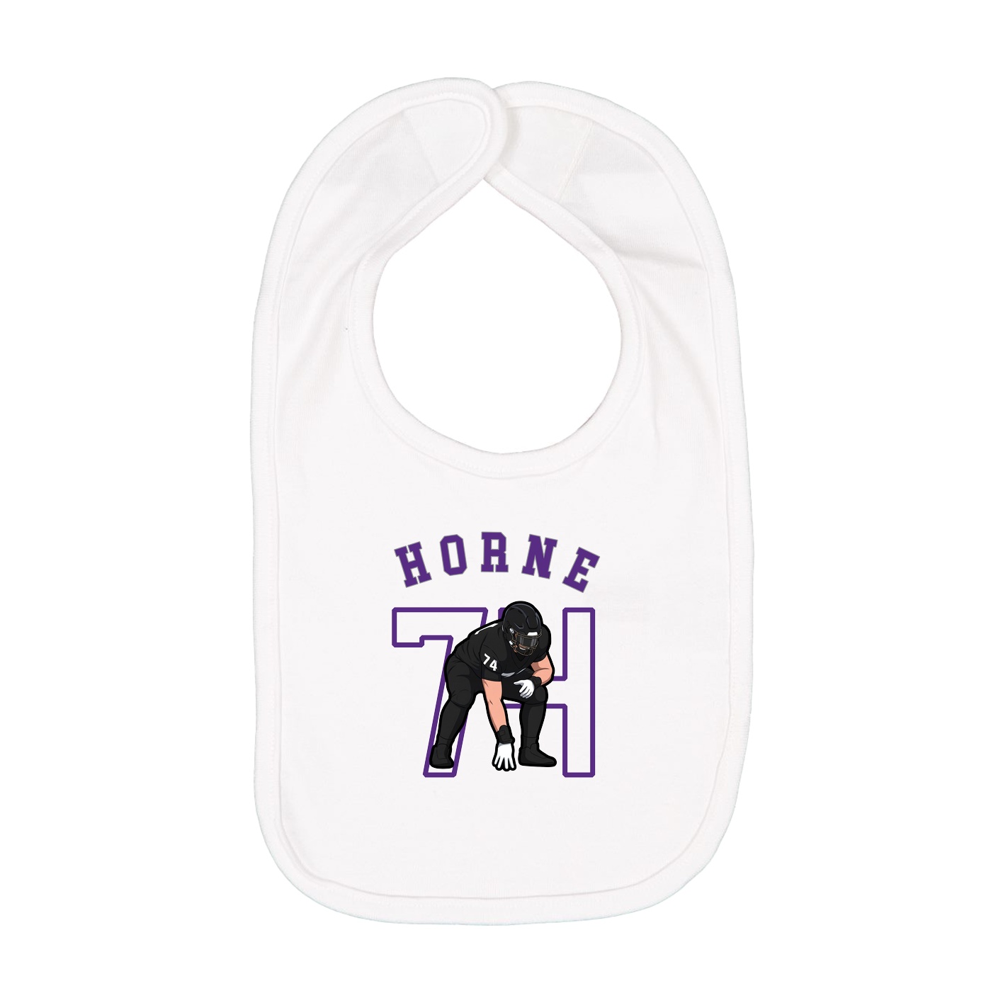 Infant Bib — Shirsey Arch in White