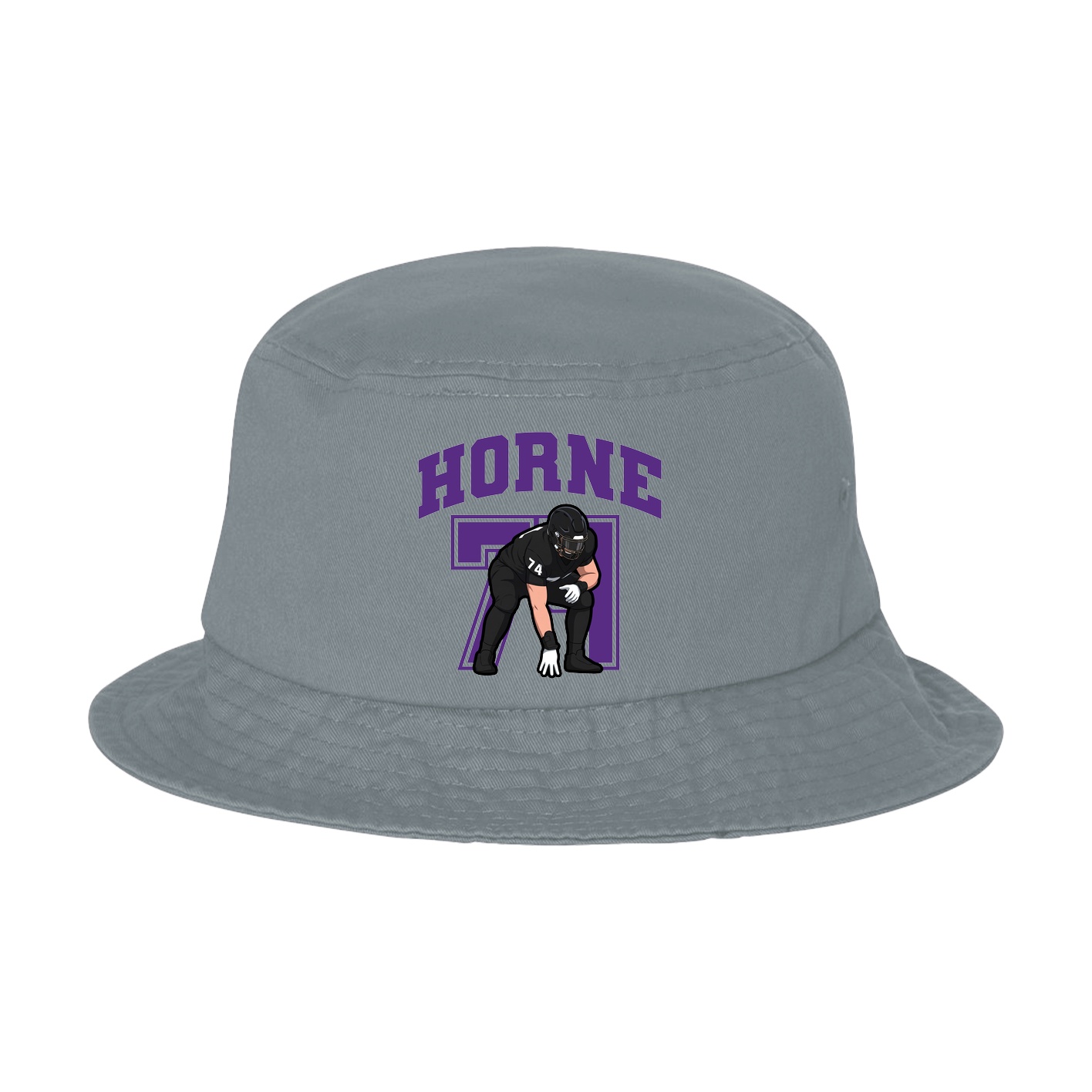Bucket Cap — Number in Grey